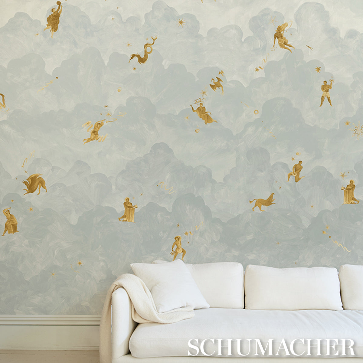 Schumacher Ascendance 3 Panel Set Air Wallpaper