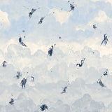 Schumacher Ascendance 3 Panel Set Clear Blue Wallpaper