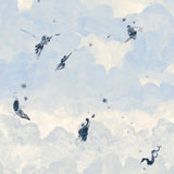 Schumacher Ascendance 3 Panel Set Clear Blue Wallpaper