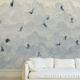 Schumacher Ascendance 3 Panel Set Clear Blue Wallpaper