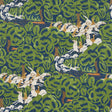 Schumacher Margaret Schloeman'S Fox Chase Navy & Green Wallpaper - Eade's Wallpaper