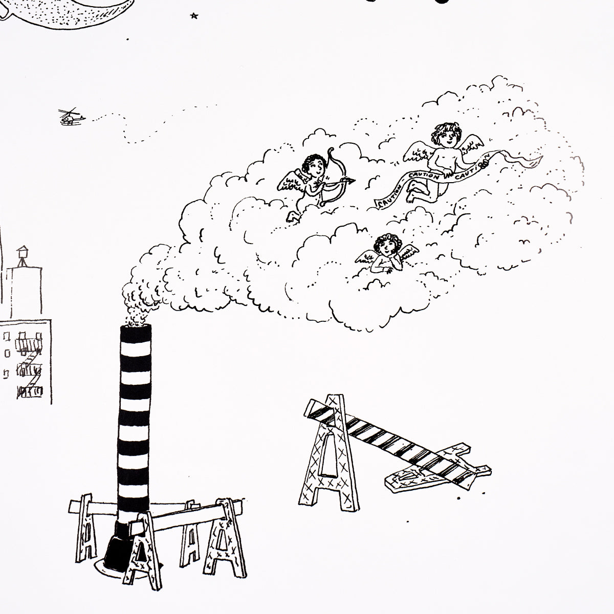 Schumacher Joana Avillez'S Street Scenes Black & White Wallpaper