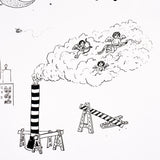Schumacher Joana Avillez'S Street Scenes Black & White Wallpaper