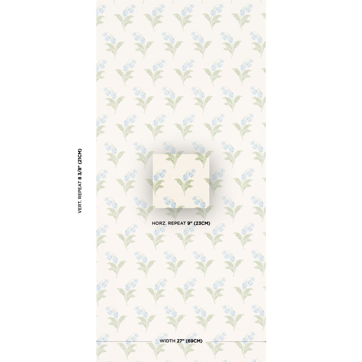 Schumacher Lily Of The Valley Bluebell Wallpaper - Eade's Wallpaper