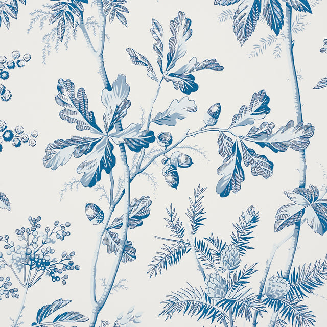 Schumacher 5016351 BRANTWOOD VINE in PORCELAIN Wallpaper - A
