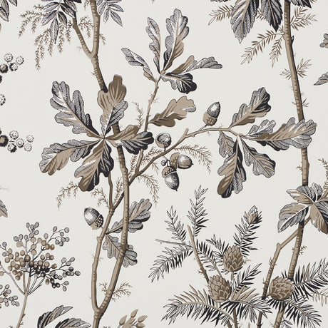 Schumacher 5016352 BRANTWOOD VINE in GRAPHITE Wallpaper - A 