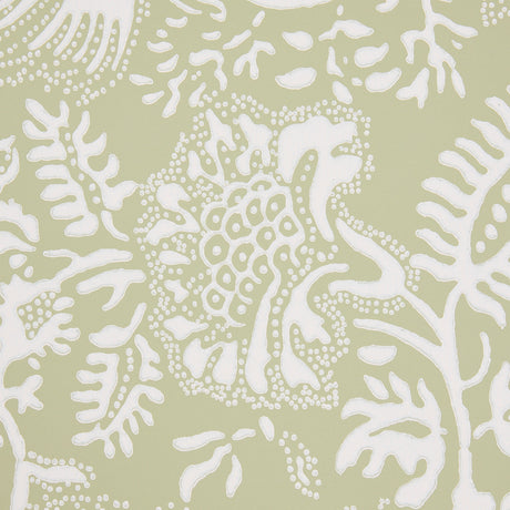 Schumacher 5016371 POMEGRANATE PRINT in MOSS Wallpaper - A L