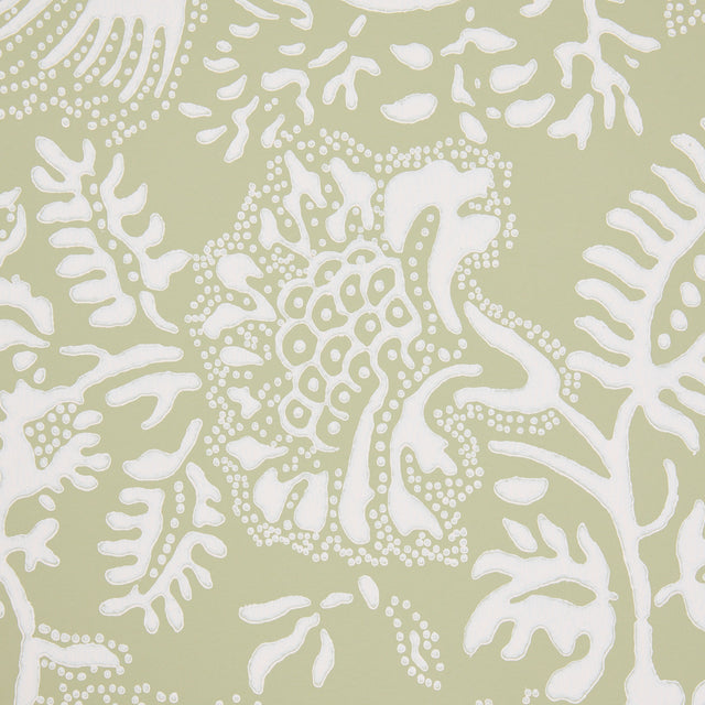 Schumacher 5016371 POMEGRANATE PRINT in MOSS Wallpaper - A L