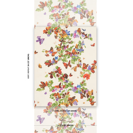 Schumacher Pyne Butterfly Monarch Orange Wallpaper - Eade's Wallpaper