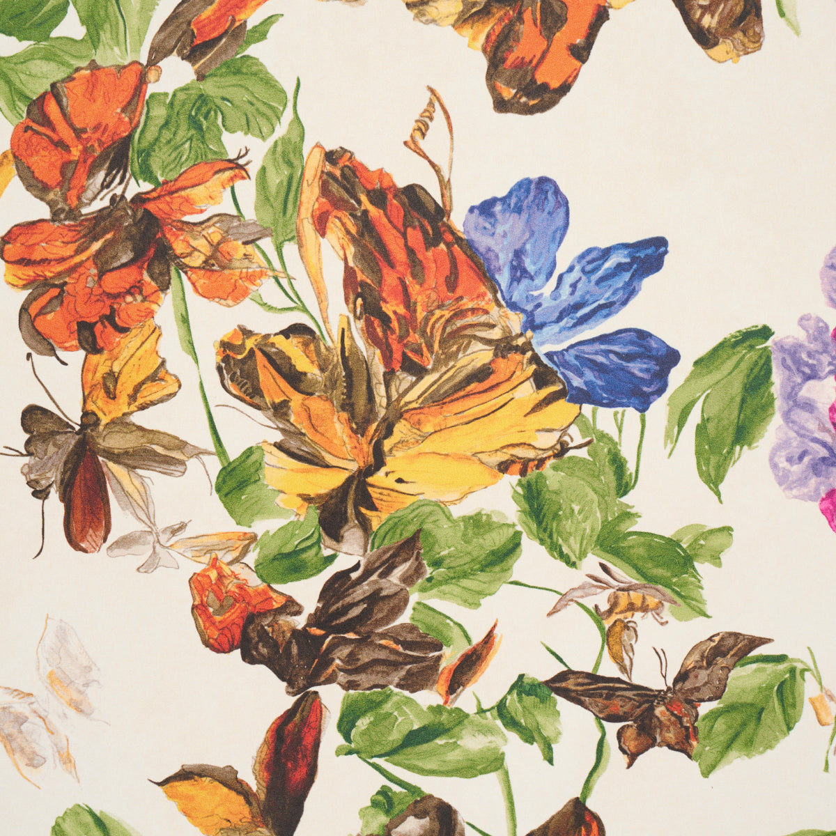 Schumacher Pyne Butterfly Monarch Orange Wallpaper - Eade's Wallpaper