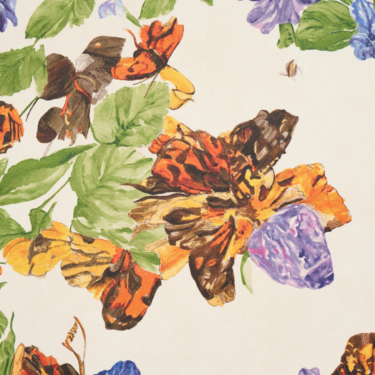 Schumacher Pyne Butterfly Monarch Orange Wallpaper - Eade's Wallpaper