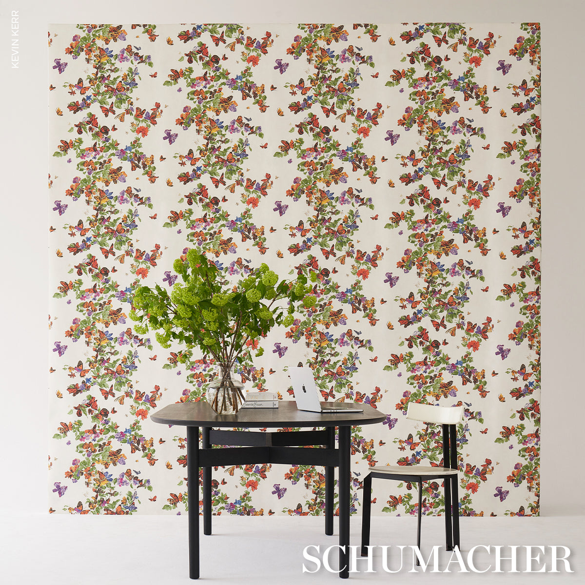 Schumacher Pyne Butterfly Monarch Orange Wallpaper - Eade's Wallpaper