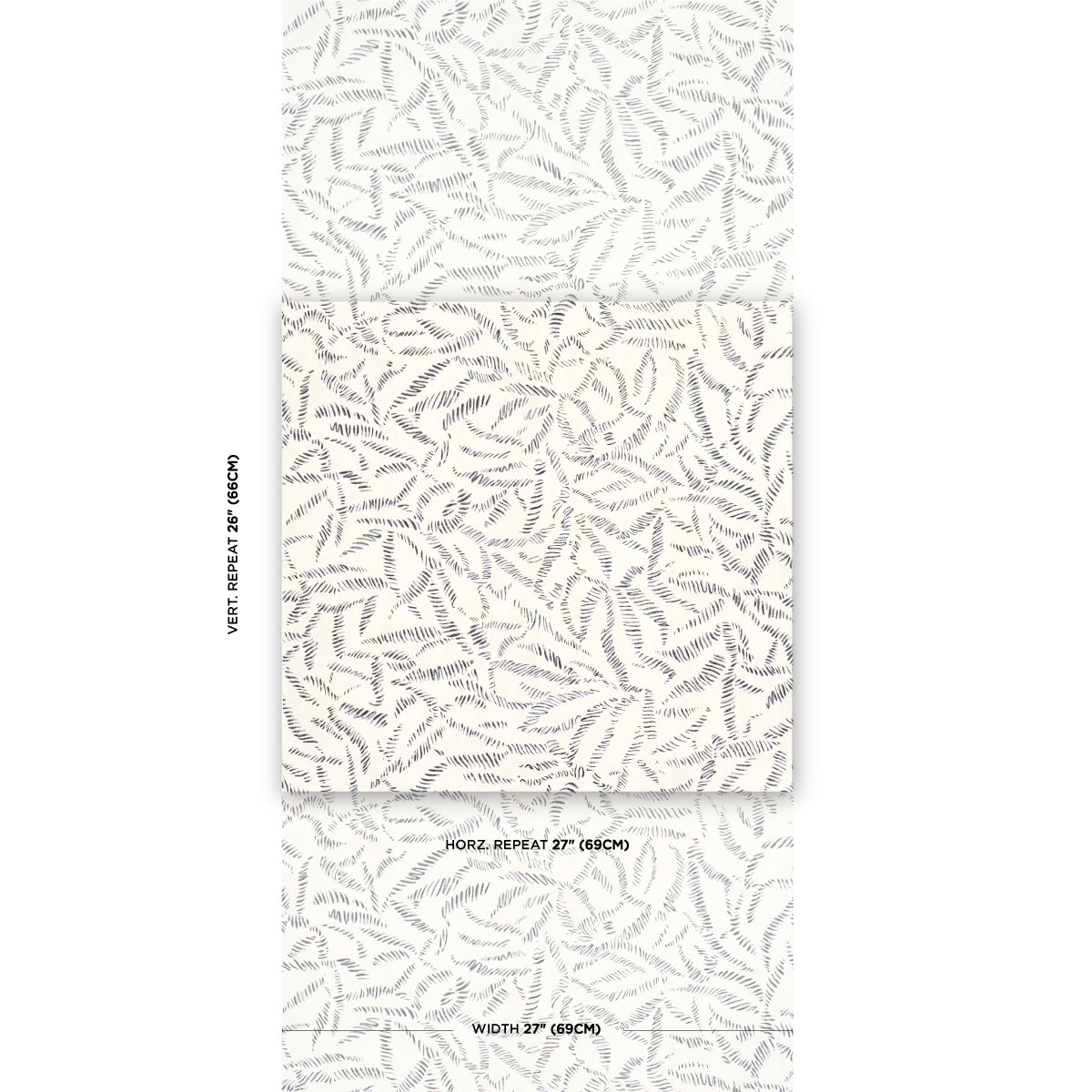Schumacher Leaf Bloom Charcoal Wallpaper - Eade's Wallpaper