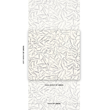 Schumacher Leaf Bloom Charcoal Wallpaper - Eade's Wallpaper
