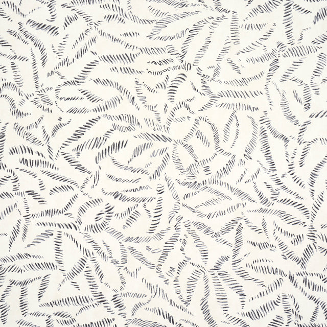 Schumacher Leaf Bloom Charcoal Wallpaper - Eade's Wallpaper
