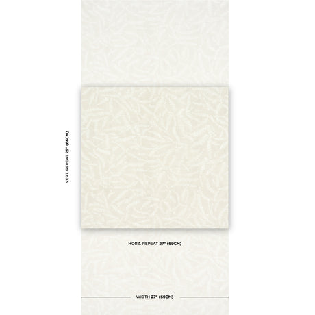Schumacher Leaf Bloom Neutral Wallpaper - Eade's Wallpaper