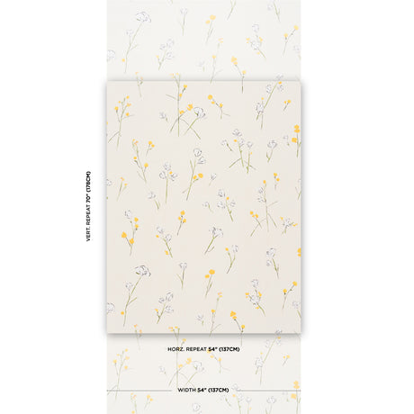 Schumacher Alex'S Floral Daffodil Wallpaper