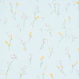 Schumacher Alex'S Floral Mist Blue Wallpaper