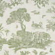Schumacher 5016441 Western Toile in Olive Wallpaper - A Coun