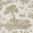 Schumacher 5016442 Western Toile in Stone Wallpaper - A Coun
