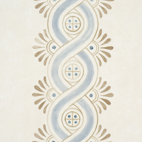 Schumacher 5016460 LEONIDIS STRIPE in BLUE Wallpaper - RHYTH