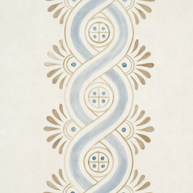 Schumacher 5016460 LEONIDIS STRIPE in BLUE Wallpaper - RHYTH
