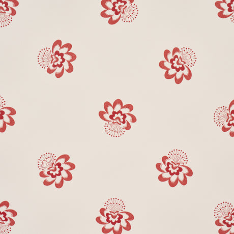 Schumacher 5016480 AUCLAIR FLORAL in RED Wallpaper - WALLFLO