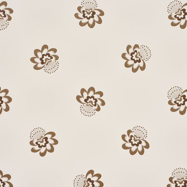 Schumacher 5016481 AUCLAIR FLORAL in BROWN Wallpaper - WALLF