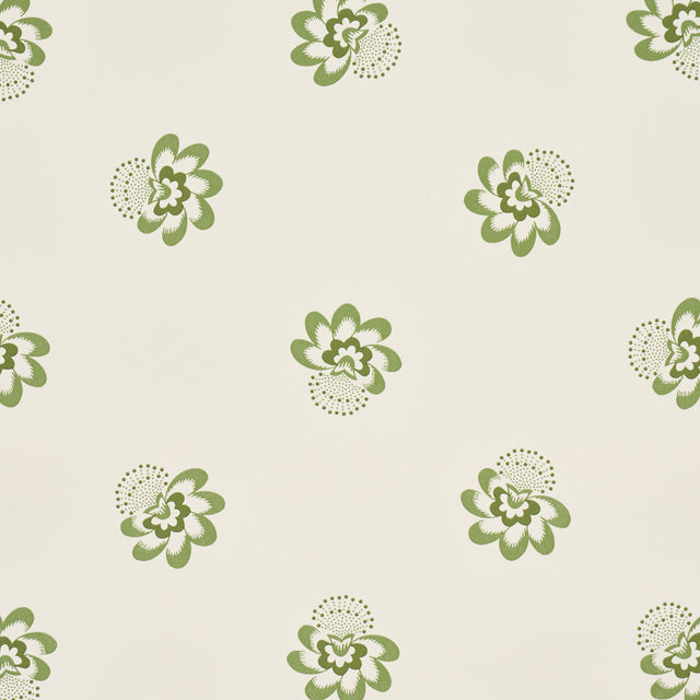 Schumacher 5016482 AUCLAIR FLORAL in GREEN Wallpaper - WALLF