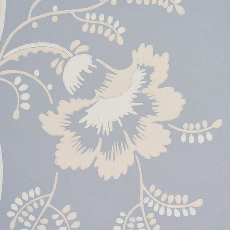 Schumacher 5016490 BELL FLOWERS in LIGHT BLUE Wallpaper - WA