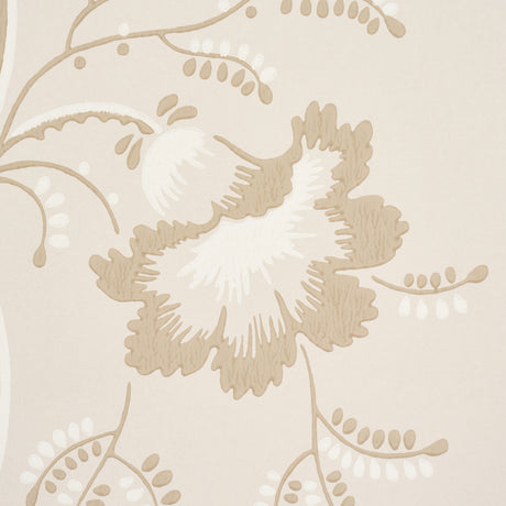 Schumacher 5016492 BELL FLOWERS in NEUTRAL Wallpaper - WALLF