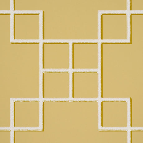 Schumacher 5016500 GEORGETTE TRELLIS in BUTTERCUP Wallpaper 