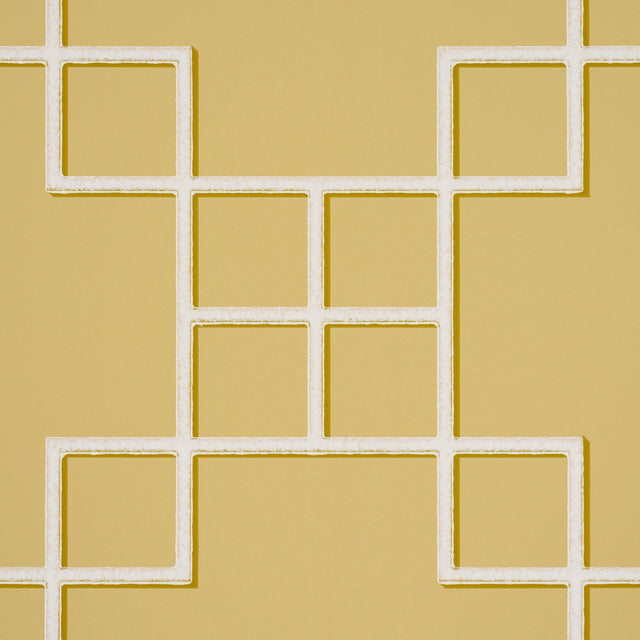 Schumacher 5016500 GEORGETTE TRELLIS in BUTTERCUP Wallpaper 