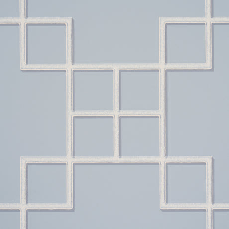 Schumacher 5016501 GEORGETTE TRELLIS in LIGHT BLUE Wallpaper
