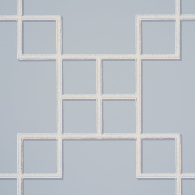 Schumacher 5016501 GEORGETTE TRELLIS in LIGHT BLUE Wallpaper