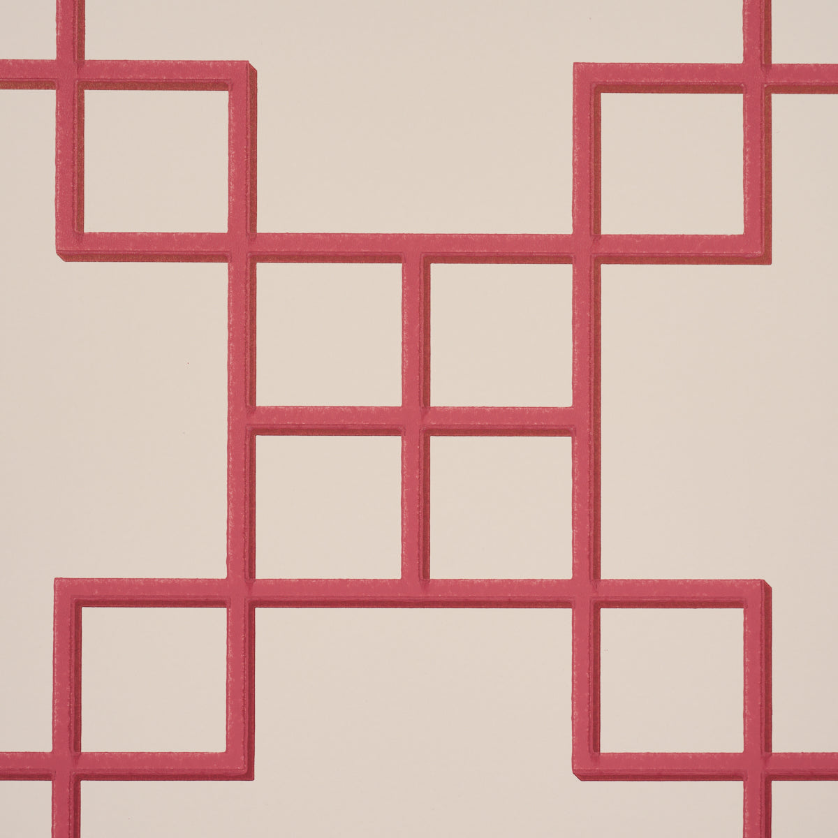 Schumacher 5016502 GEORGETTE TRELLIS in RED Wallpaper - A LO