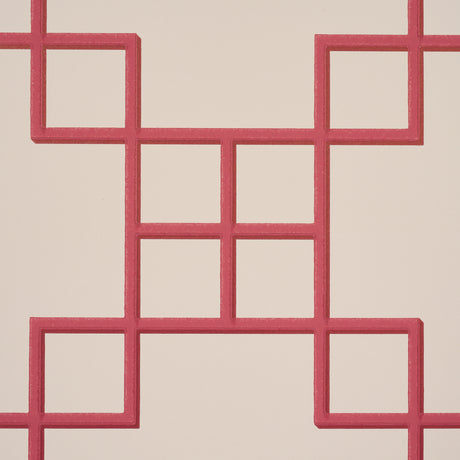 Schumacher 5016502 GEORGETTE TRELLIS in RED Wallpaper - A LO