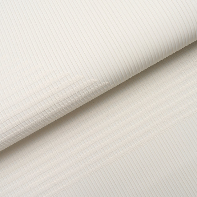 Schumacher 5016521 HAND COMBED TRIANGLES in WHITE Wallpaper 