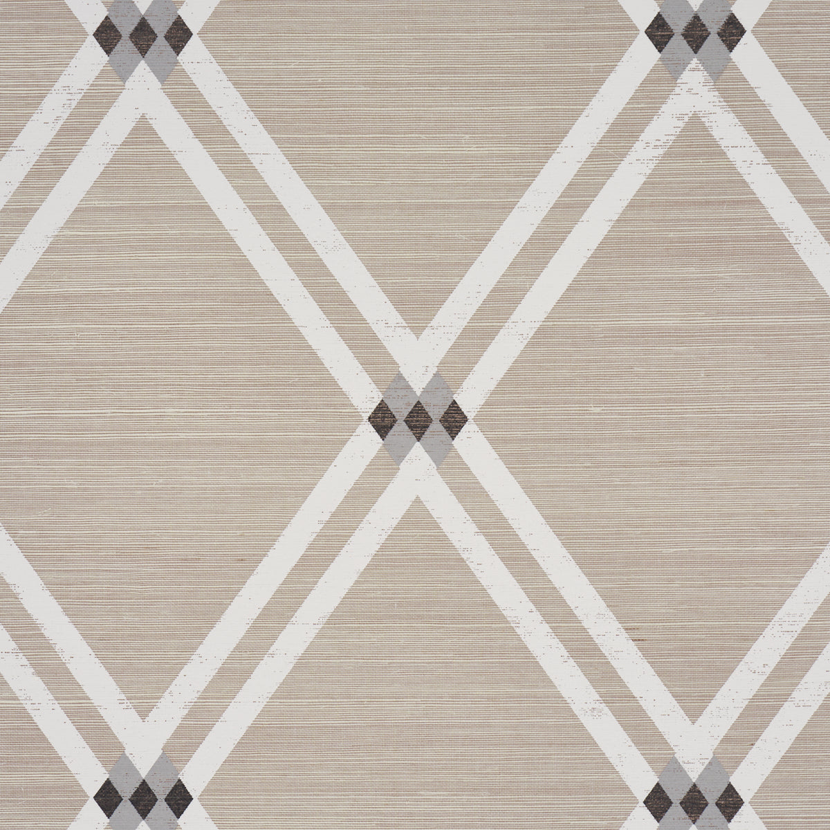 Schumacher 5016540 ASOLO SISAL in SILVER Wallpaper - TEXTURE