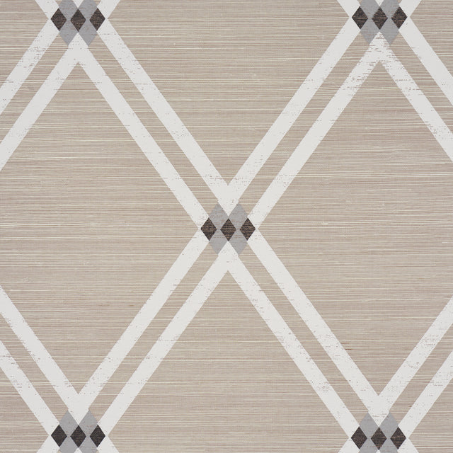 Schumacher 5016540 ASOLO SISAL in SILVER Wallpaper - TEXTURE