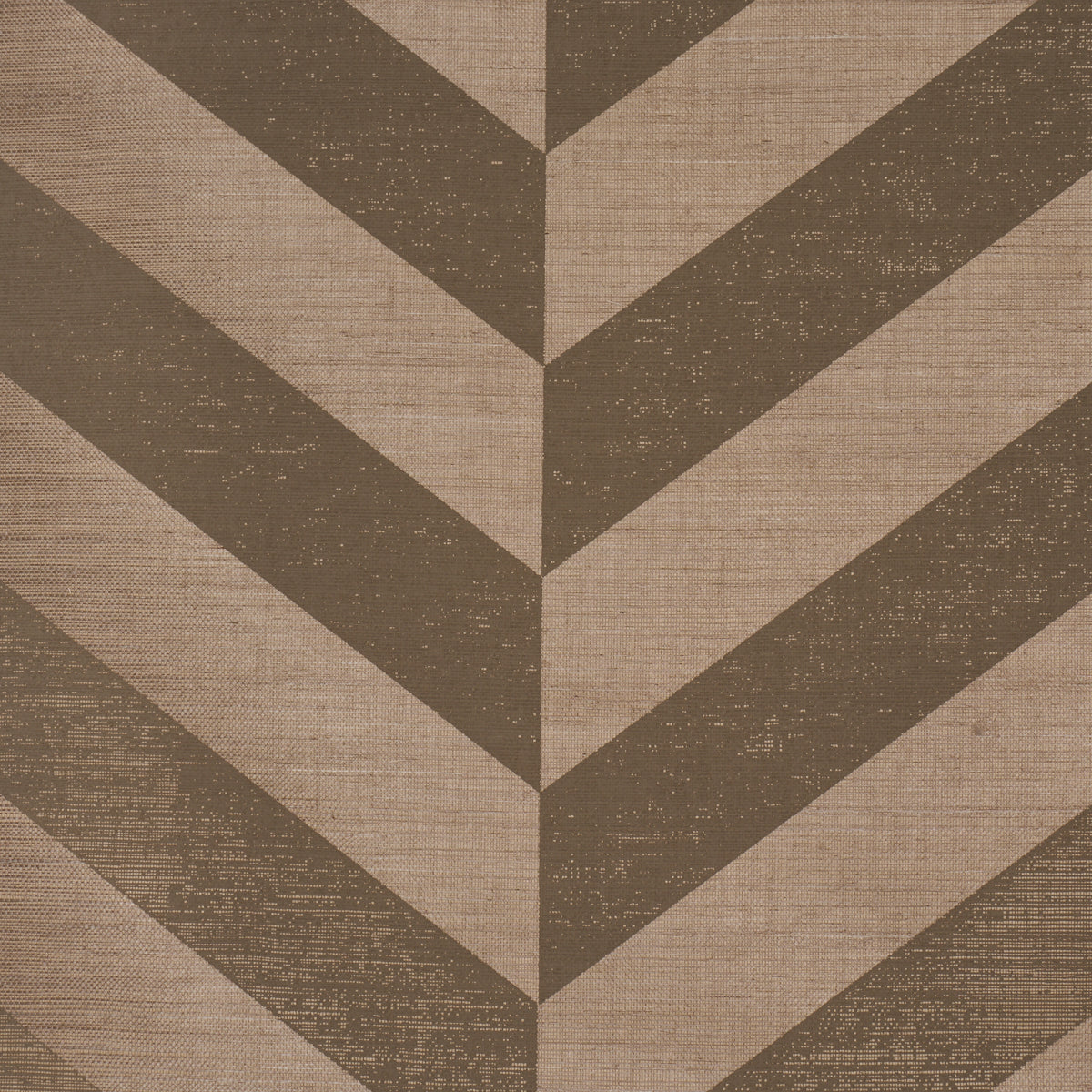Schumacher 5016561 STAGGERED CHEVRON SISAL in BROWN Wallpape
