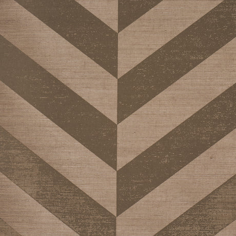 Schumacher 5016561 STAGGERED CHEVRON SISAL in BROWN Wallpape