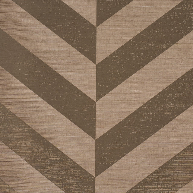 Schumacher 5016561 STAGGERED CHEVRON SISAL in BROWN Wallpape