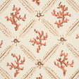Schumacher 5016641 CORAIL LEAF TRELLIS in CORAL Wallpaper - 