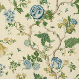 Schumacher Josephine Sisal Peacock Wallpaper