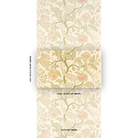 Schumacher Sinhala Sisal Pink & Green Wallpaper - Eade's Wallpaper