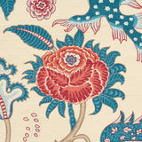 Schumacher Sinhala Sisal Rouge & Indigo Wallpaper - Eade's Wallpaper