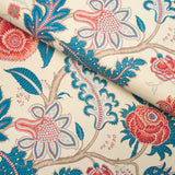 Schumacher Sinhala Sisal Rouge & Indigo Wallpaper - Eade's Wallpaper