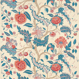 Schumacher Sinhala Sisal Rouge & Indigo Wallpaper - Eade's Wallpaper
