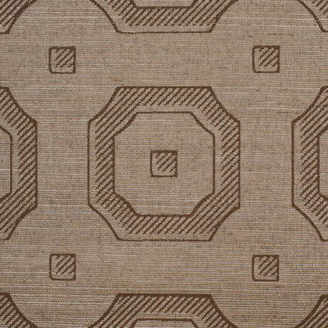 Schumacher 5016732 BEVELED FRAME SISAL in SEPIA Wallpaper - 
